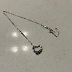 TIFFANY Open Heart Silver Necklace